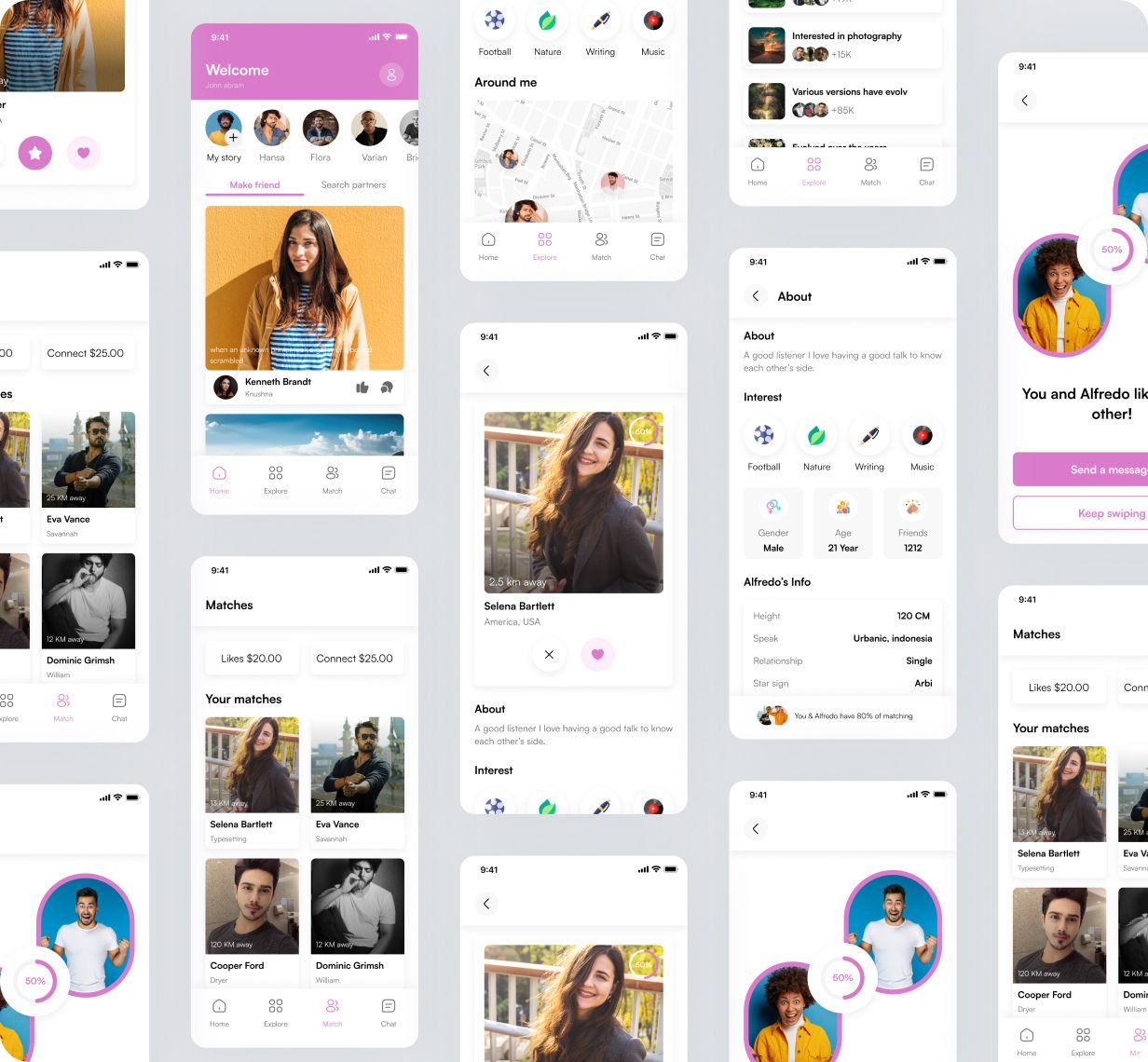 MatchMaker UI Template | Connect Dating App in Flutter | Online Match & Date App Template - 5