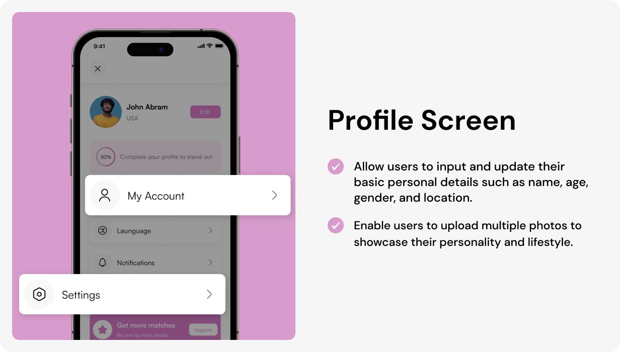 MatchMaker UI Template | Connect Dating App in Flutter | Online Match & Date App Template - 10