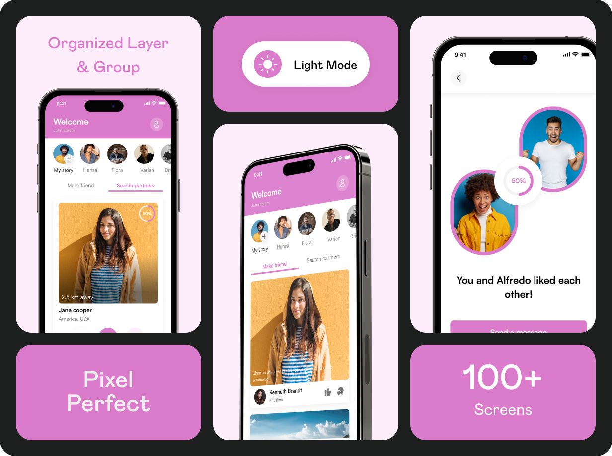 MatchMaker UI Template | Connect Dating App in Flutter | Online Match & Date App Template - 12