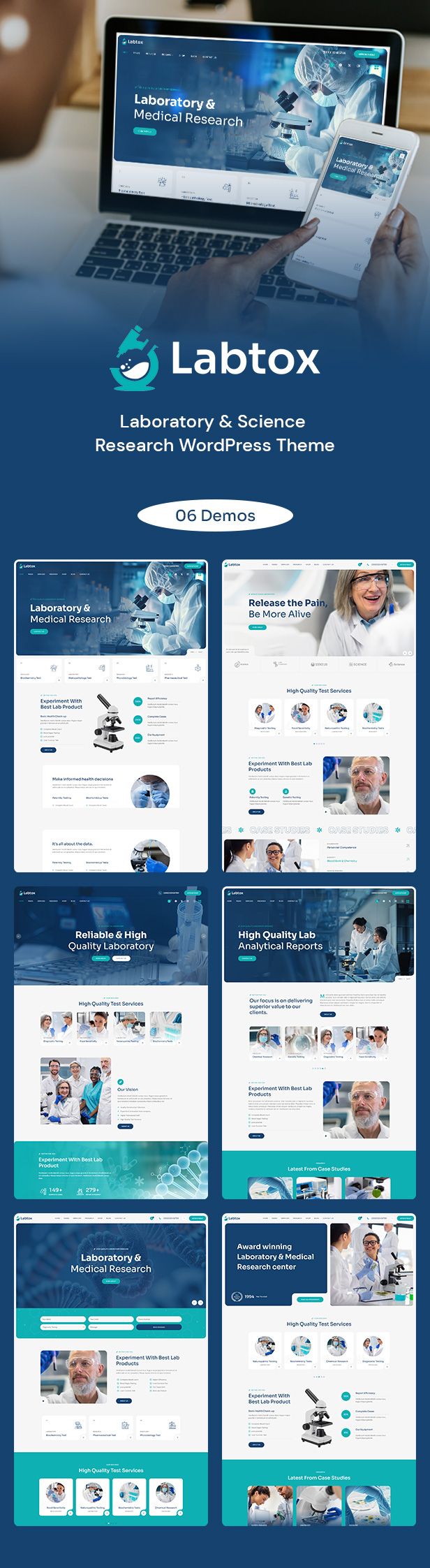 Labtox - Laboratory & Science Research WordPress Theme - 2