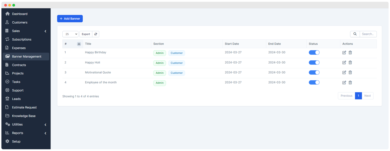 BannerCraft - Dynamic Banner Management Module for Perfex CRM - 3