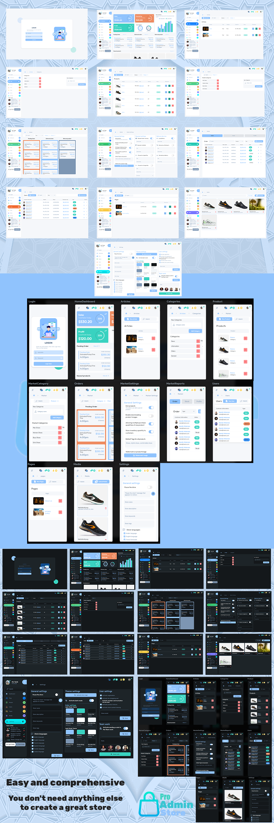 Pro Admin Store Dashboard Store Template - 1