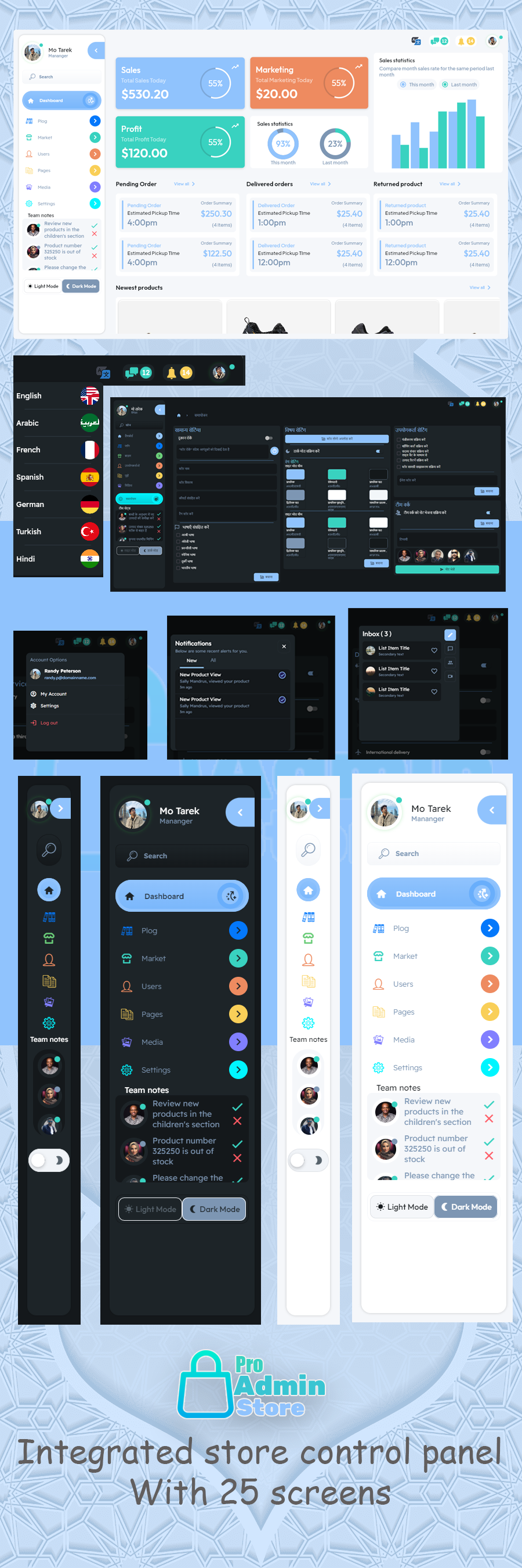 Pro Admin Store Dashboard Store Template - 3