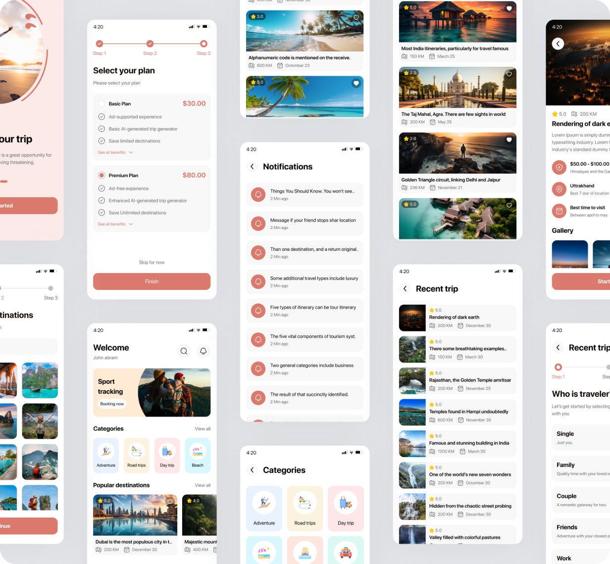 Tour Guide UI template | Trip planner app in Flutter | AI Travel Assistant App | TourAI App Template - 4