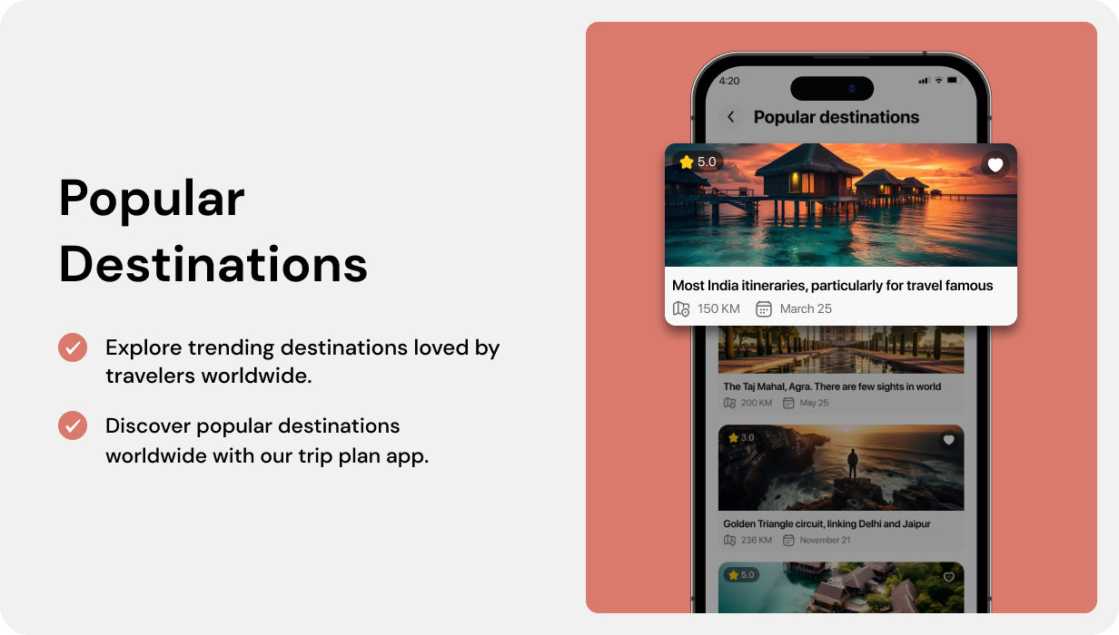 Tour Guide UI template | Trip planner app in Flutter | AI Travel Assistant App | TourAI App Template - 7