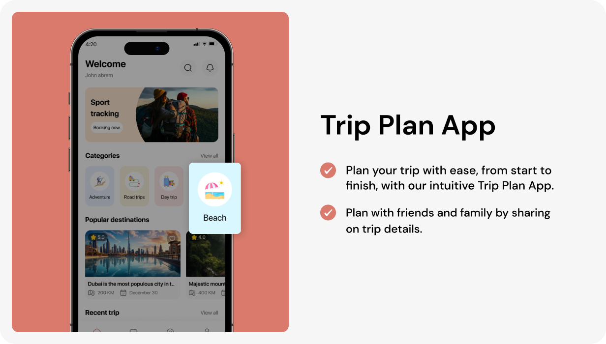 Tour Guide UI template | Trip planner app in Flutter | AI Travel Assistant App | TourAI App Template - 6