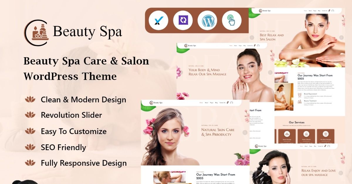 Beauty Spa Care & Salon WordPress Theme - TemplateMonster