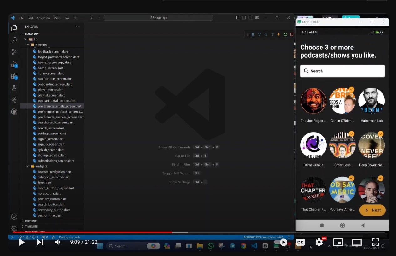 Nada music podcast app demo and how to