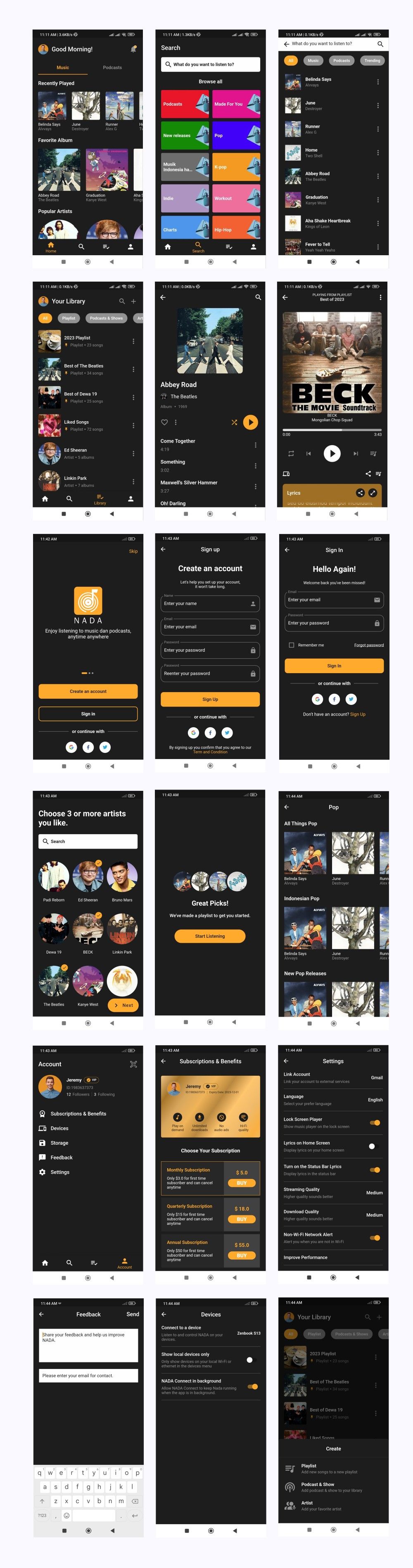 music podcast flutter ui kit