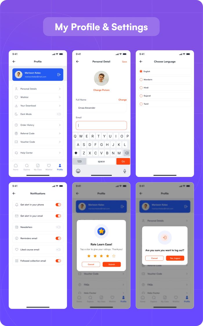 Learn Ease - Flutter Online Education Learning App Template | Educational Course App | Ui Kit - 8