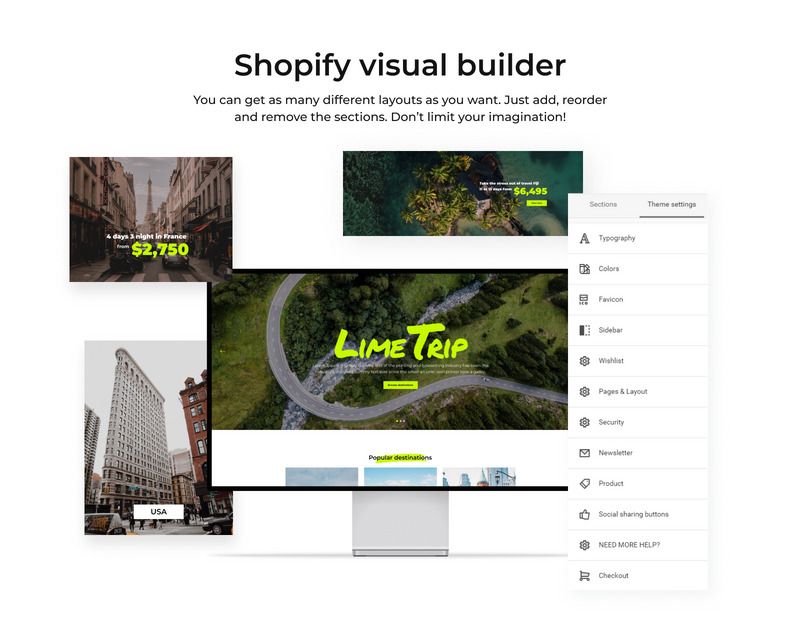 Shopify Tour Booking Theme with Advanced Website Builder Shopify Theme - Features Image 3