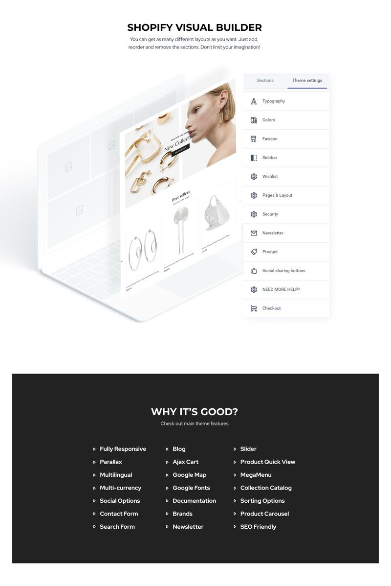 Charming Jewelry Online Store Shopify Theme - Features Image 2