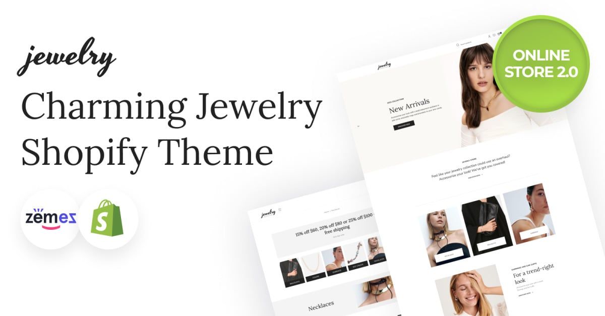 Charming Jewelry Online Store Shopify Theme - TemplateMonster