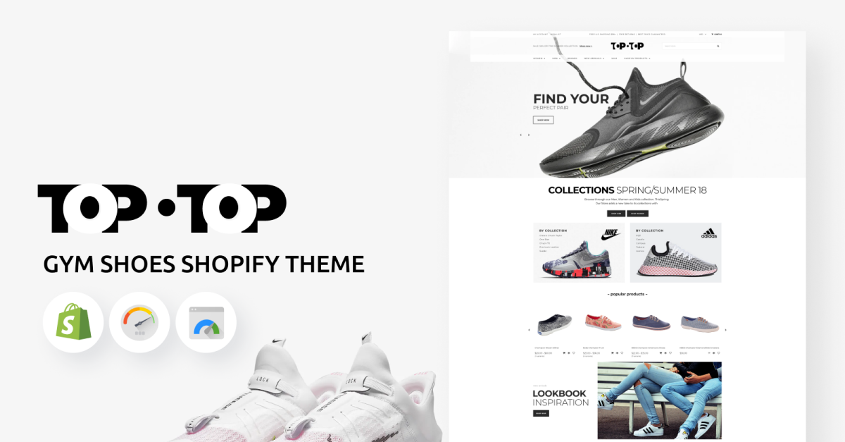 Top-Top - Gym Shoes Shopify Theme #71148 - TemplateMonster