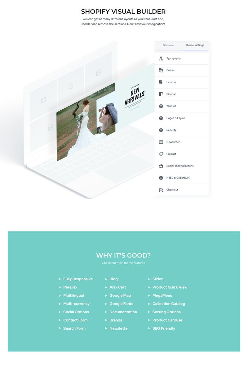 Multifly Wedding Salon Shopify Theme - Features Image 2