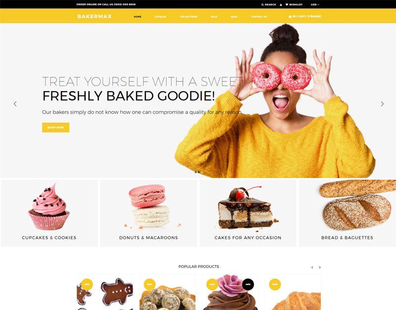 Bakermax - Bakery Shop Shopify Theme - TemplateMonster