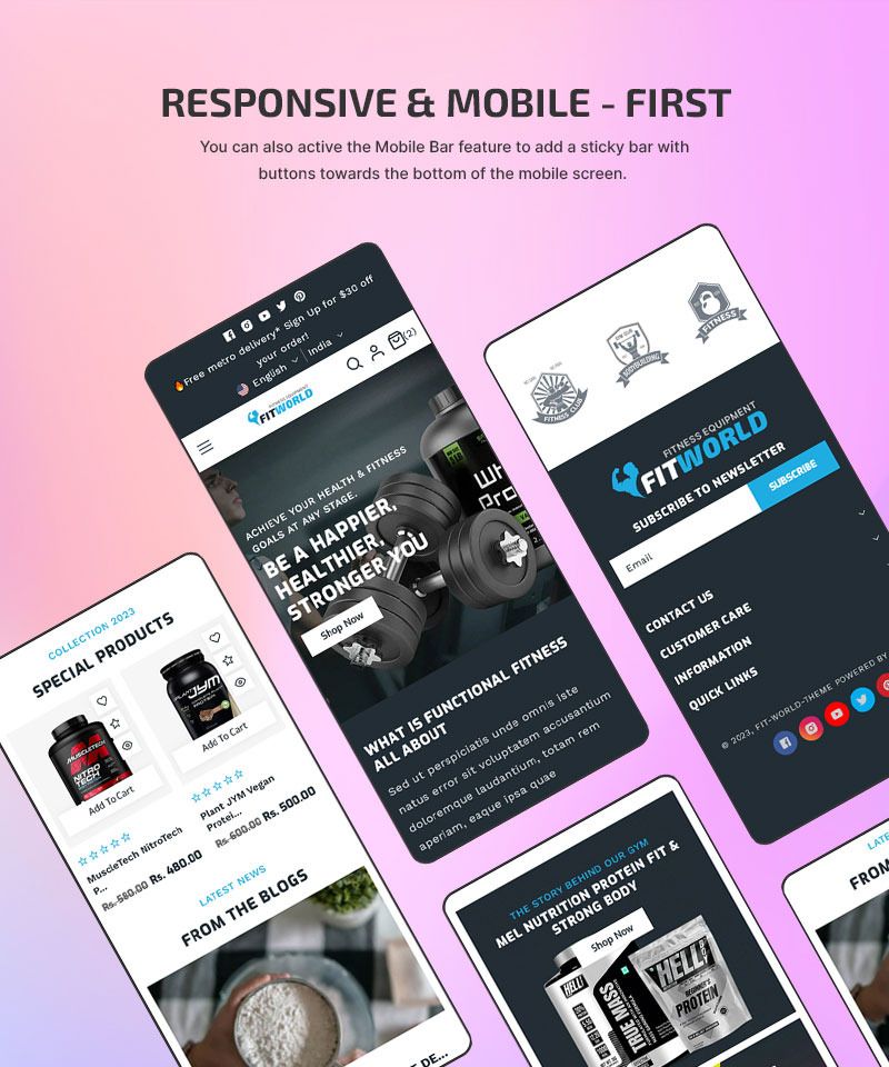 Fitworld - Gym Body Fitness & Halloween Fashion Store Multipurpose Shopify 2.0 Responsive Theme - Features Image 6