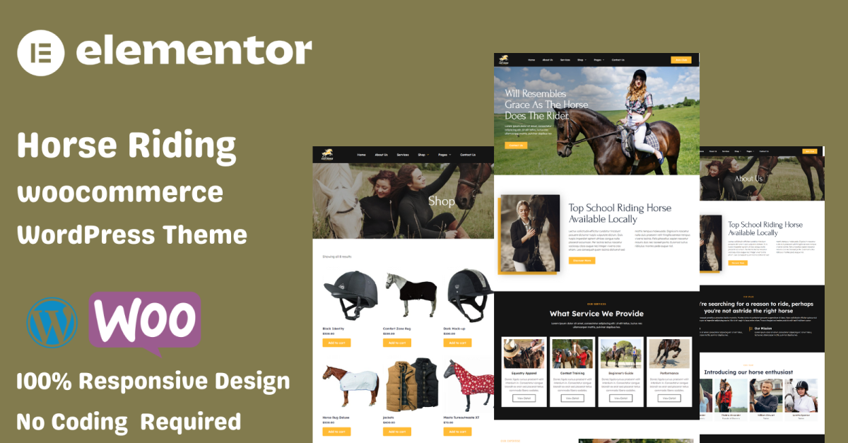 Horse Riding Elementor WooCommerce WordPress Theme