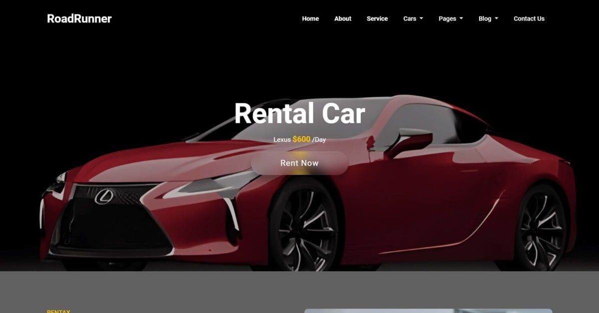RoadRunner | Car Rental HTML Template - TemplateMonster