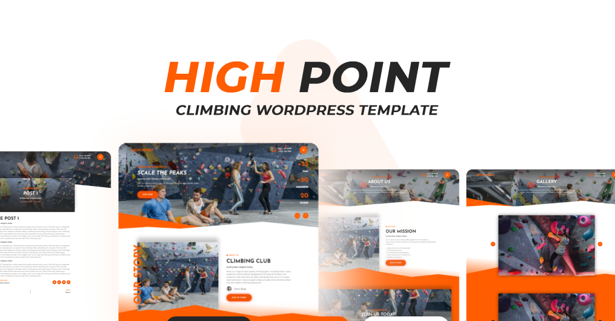 High Point Climbing Club WordPress Templates