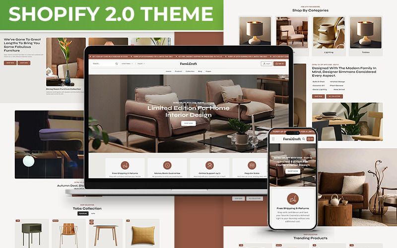 Futnicraft - Furniture & Home Interior Decor Multipurpose Shopify 2.0 Responsive Theme
