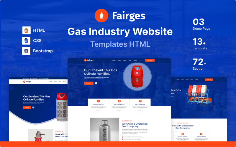 Fairgas Gas Industry Website Templates HTML - TemplateMonster
