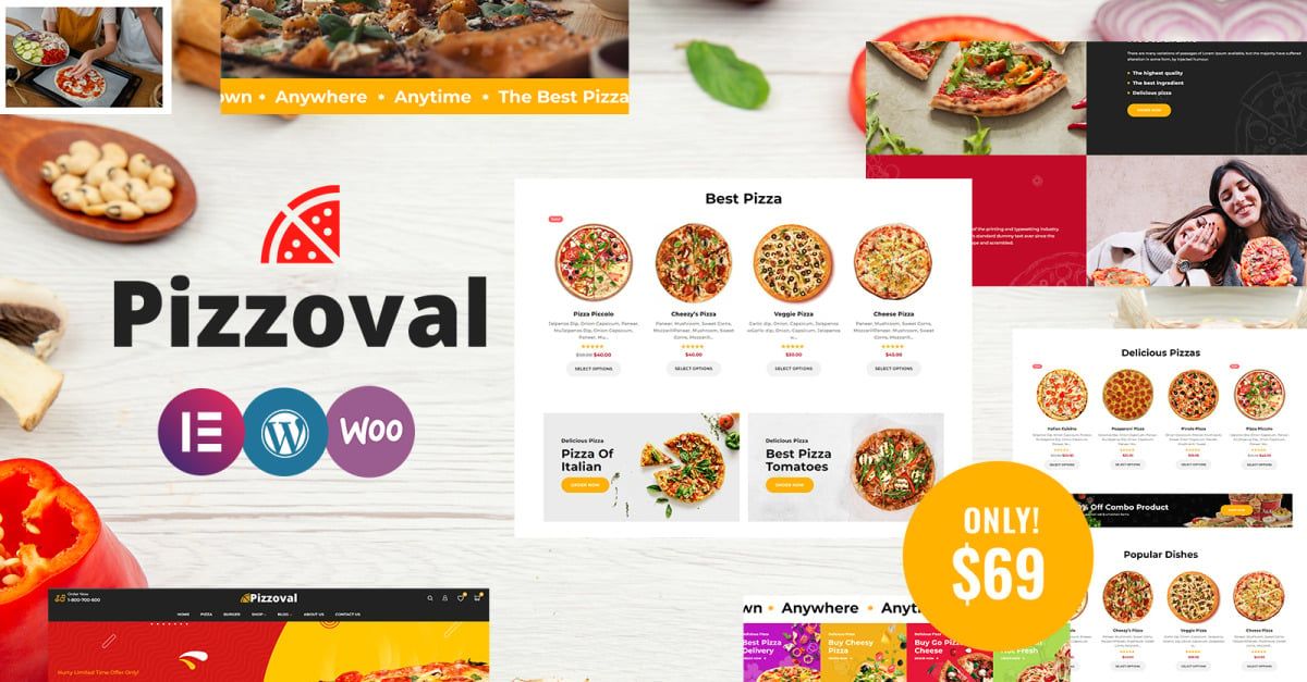 Pizzoval - Pizza, Fast Food & Restaurant WooCommerce Theme