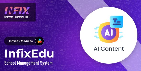 AI Content Module | InfixEdu School - School Management System Software image
