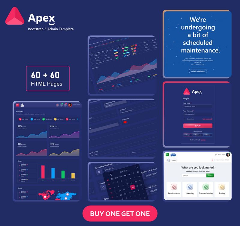 Apex - Bootstrap 5 Admin Dashboard - Features Image 1