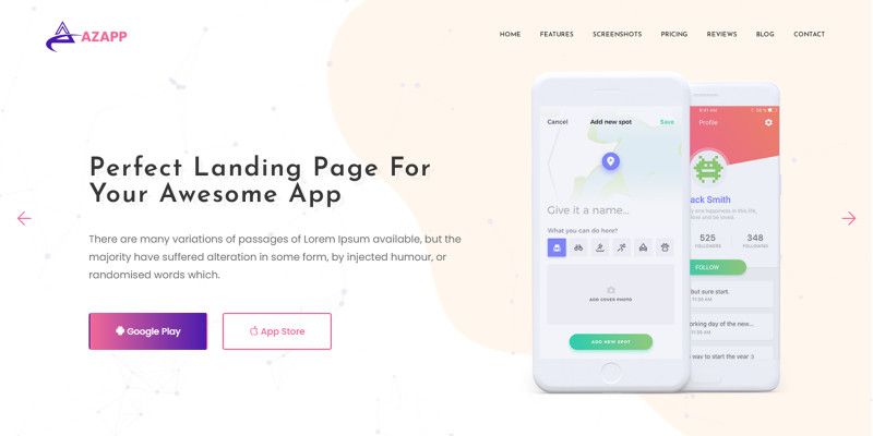 Azapp - App Landing Page Html5 Template by Themeplaza