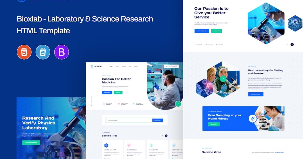 Bioxlab - Laboratory & Science HTML5 Template