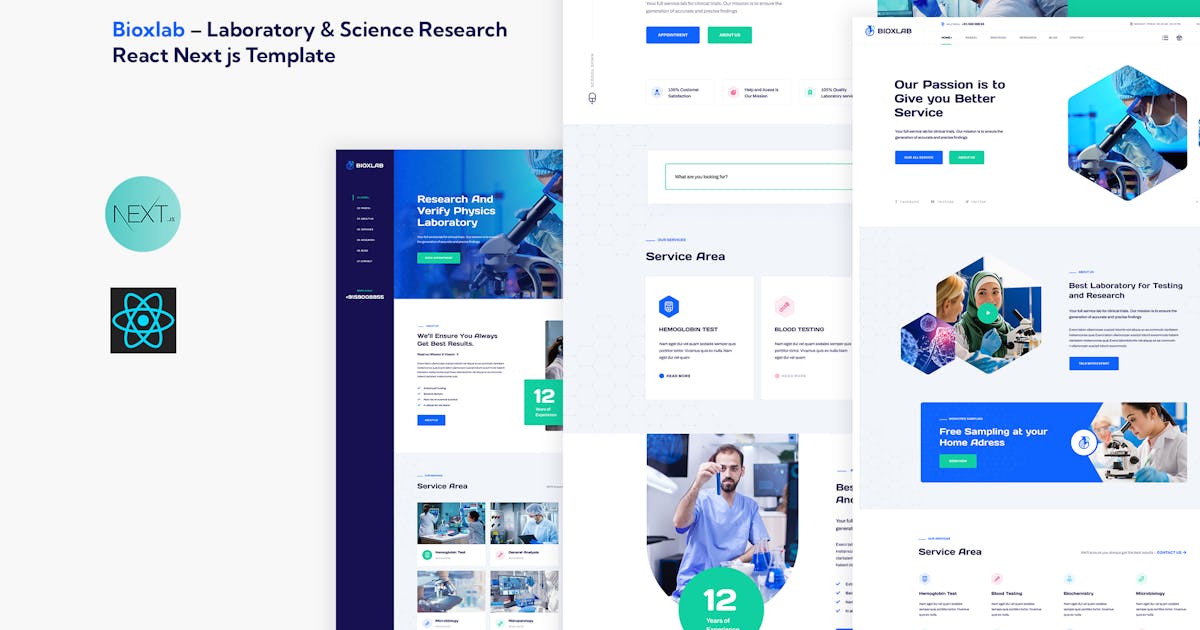 Bioxlab – Laboratory & Science Research React Next