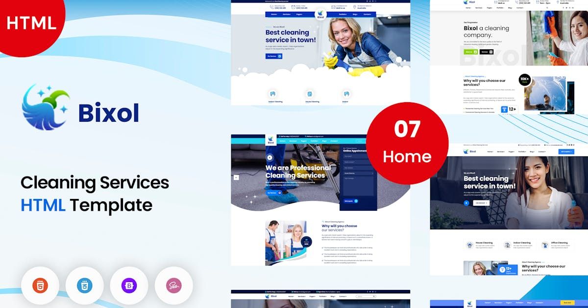 Bixol - Cleaning Services HTML Template