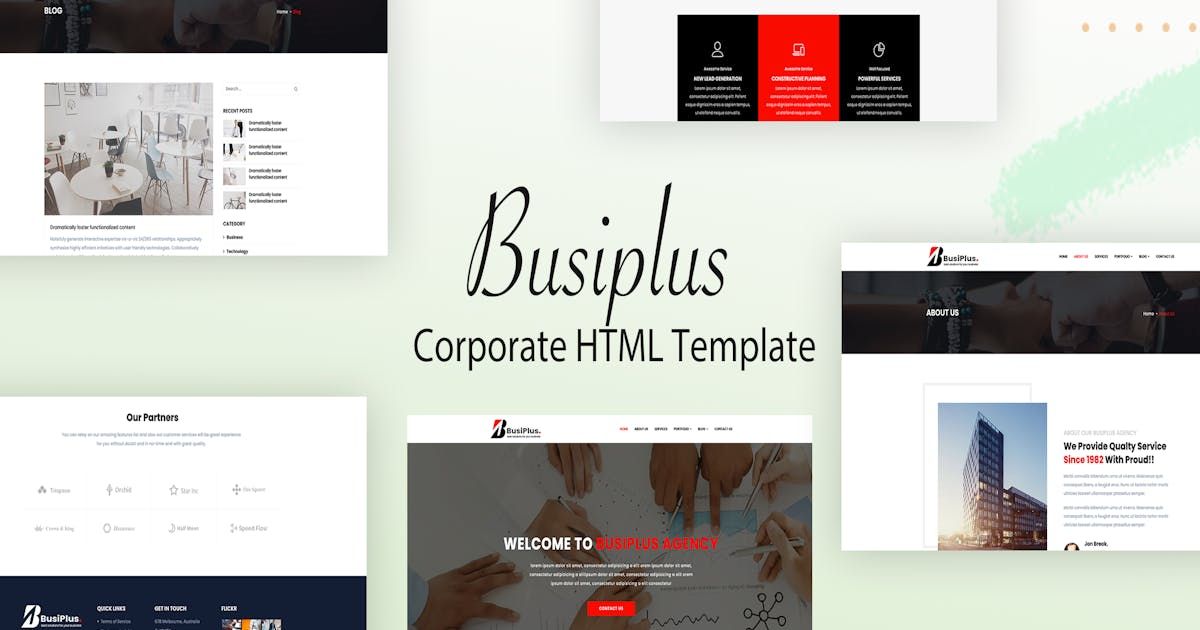 Busiplus - Corporate Business HTML5 Template