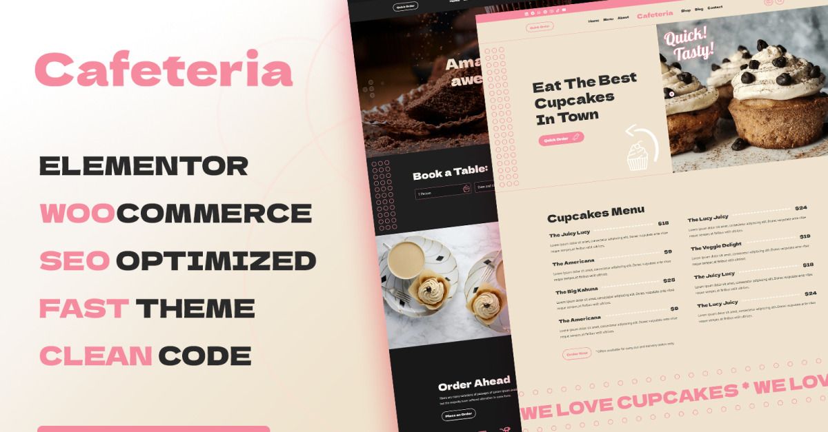 Cafeteria WordPress Theme for Cupcakes Shop - TemplateMonster