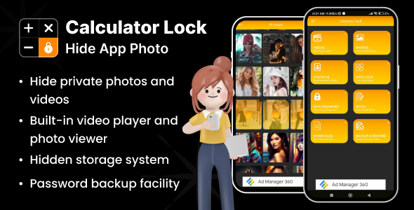 Calculator Lock Hide App Photo - App Vault - Photo Videos Hide App - App Lock image