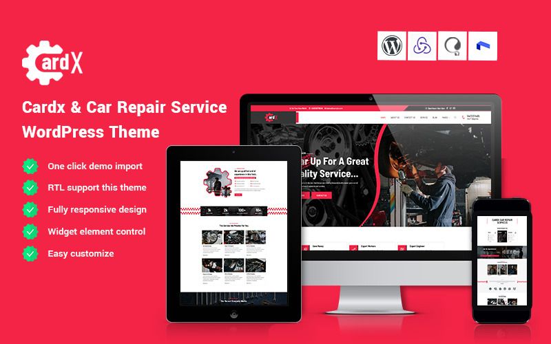 Cardx - Car Repair Service WordPress Theme - TemplateMonster