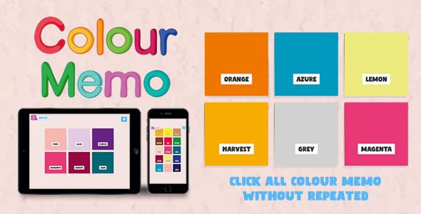 Colour Memo - HTML5 Game image