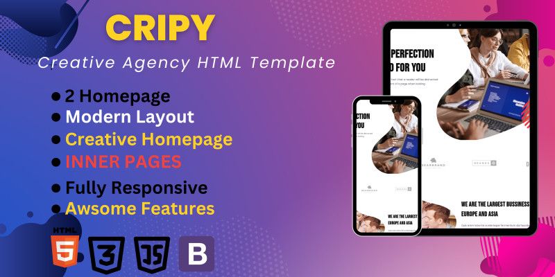 Cripy - Creative Agency Multipurpose HTML Template by INDTECH