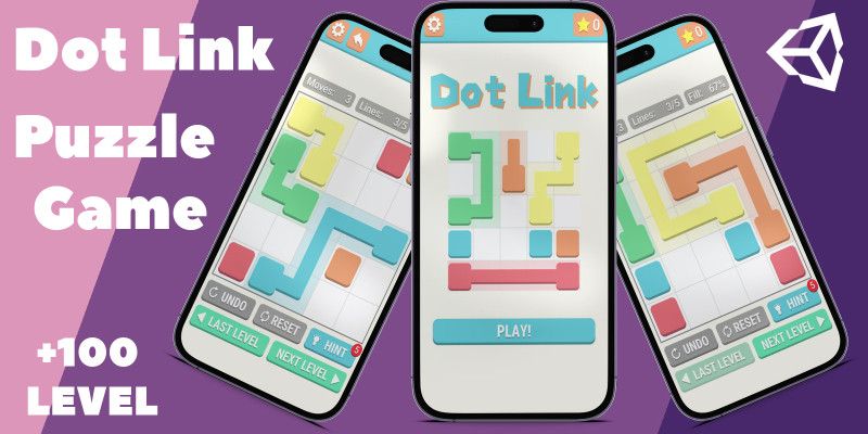 Dot Link Puzzle Game - Unity Template by Inassdream13
