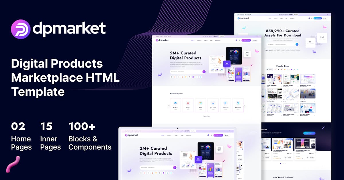 DpMarket – Digital Products Marketplace Html5