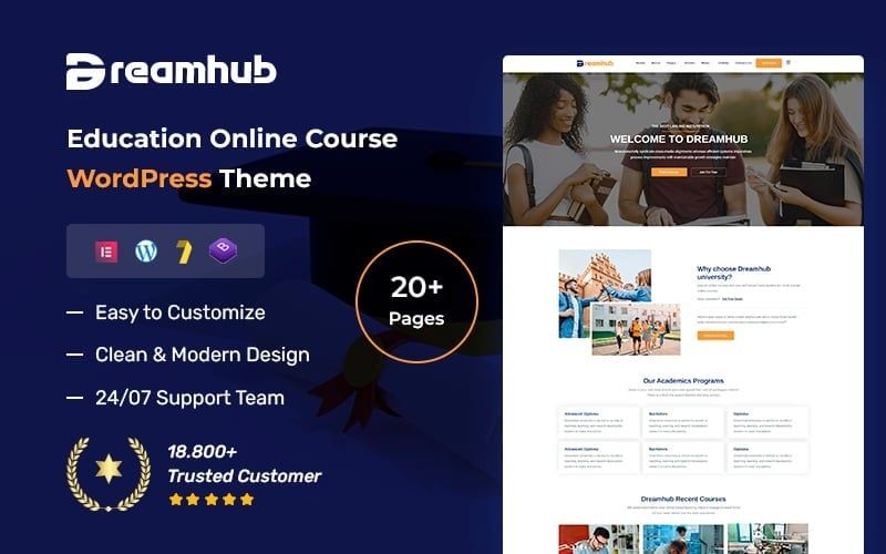 DreamHub - Education Online Course  WordPress Theme