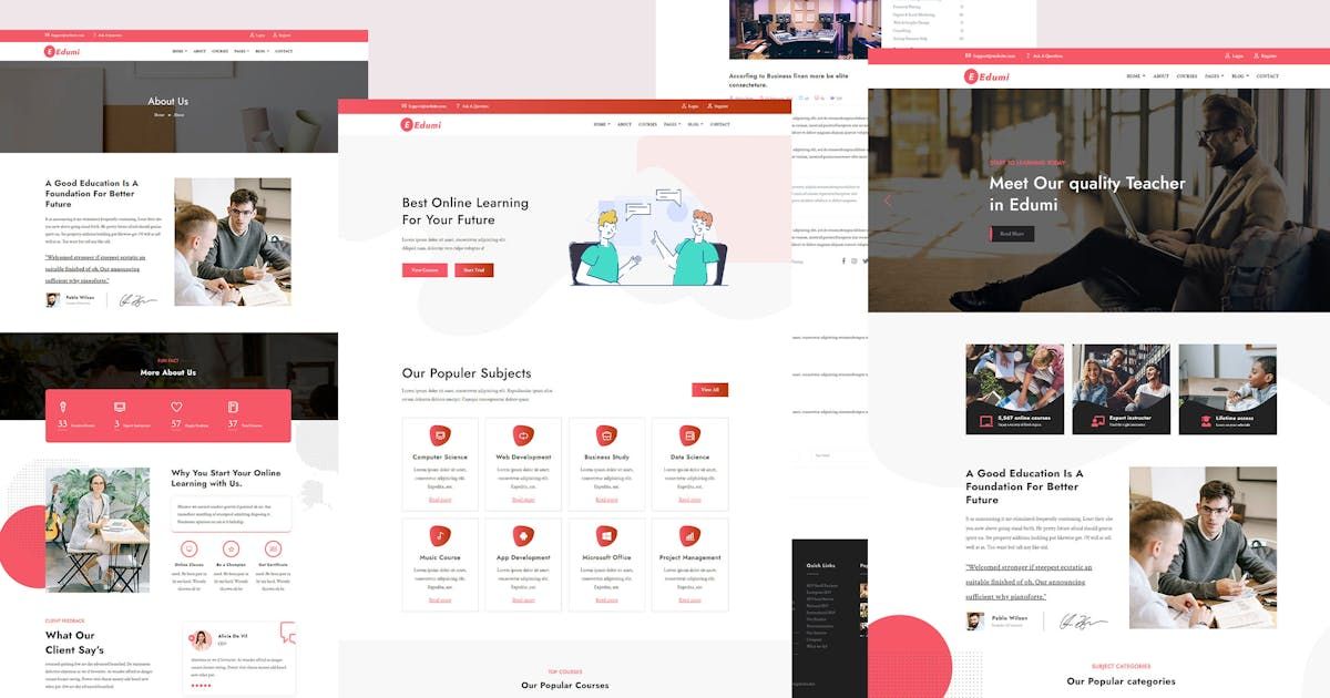 Edumi - Education And LMS HTML Template