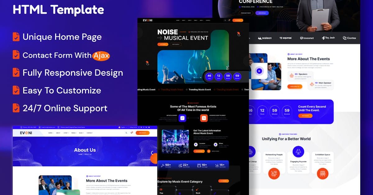 Eveni - Event & Conference HTML Template