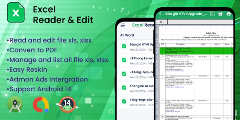 Excel Reader And Edit Android App  by Devgurus