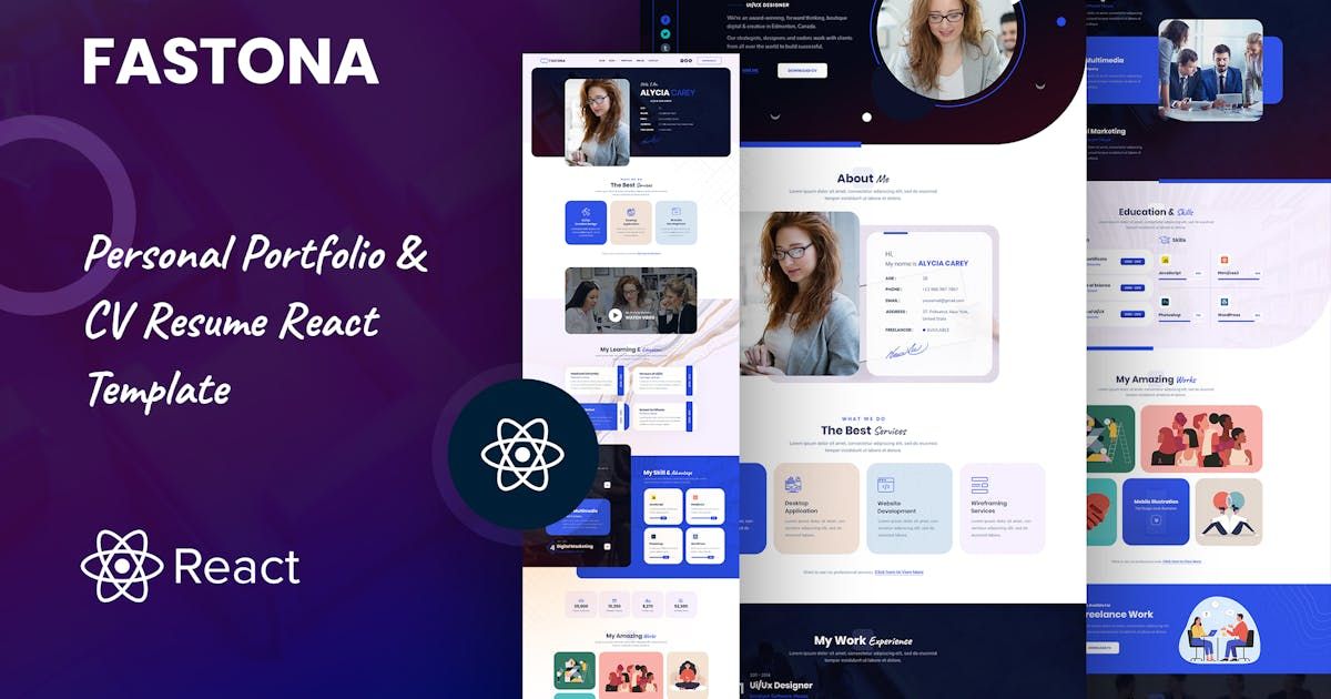 Fastone - Portfolio & CV Resume React Template