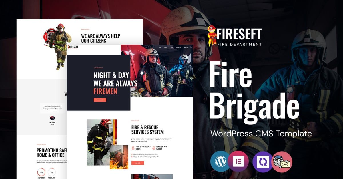 Fireseft - Fire Brigade WordPress Elementor Theme