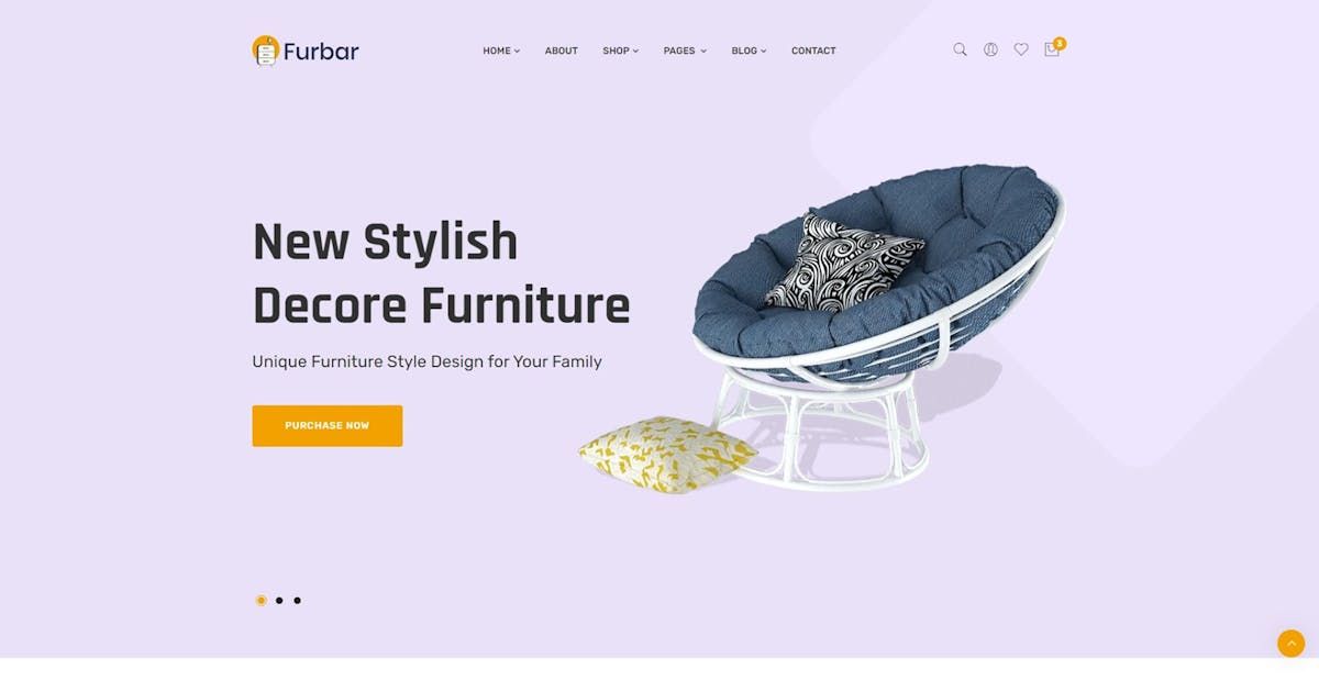 Furbar - Furniture eCommerce Bootstrap 5 Template