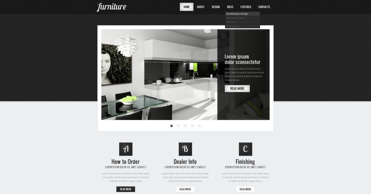 Furniture Website Template #40036 - TemplateMonster