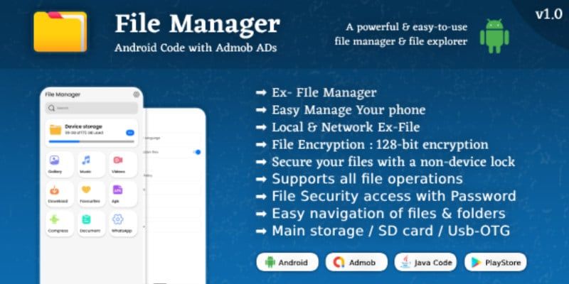 Fx File Manager And Explorer with Admob Ads by Bigteach